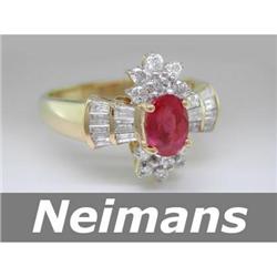 Neimans 3.25 ct Pink Sapphire & Diamond Ring 14kt Gold
