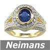 Image 1 : Neimans 1.25 ct Red Spinel & Diamond Ring 14k Gold CERT