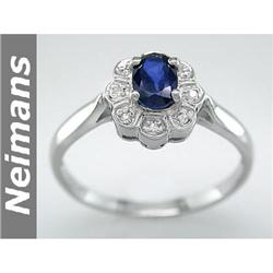 Vintage Certified 1.25 ct Tanzanite & Diamond Ring 14kt