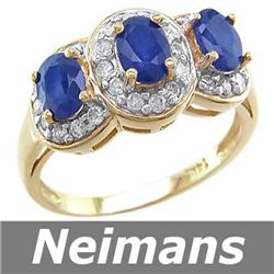 USGL Certified 4.00 ct Sapphire & Diamond Bracelet 14kt