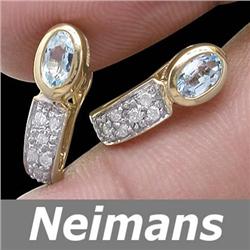 Neimans 3.50 ct Green Amethyst & Diamond Ring 14kt Gold