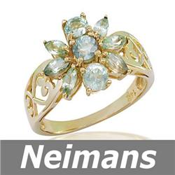 Finest 1.00 ct Ceylon Sapphire & VS Diamond Ring 14kt