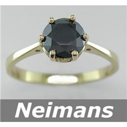 Neimans 1.25 ct Peridot & Diamond Ring 14kt Gold CERT