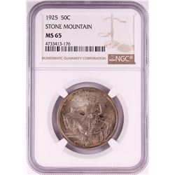 1925 Stone Mountain Commemorative Half Dollar Coin NGC MS65