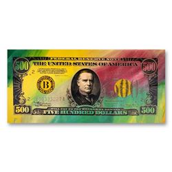 Steve Kaufman (1960-2010) "$500 Dollar Bill" Limited Edition Silkscreen on Canvas