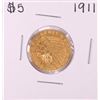 Image 1 : 1911 $5 Indian Head Half Eagle Gold Coin