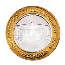 .999 Fine Silver Bellagio Las Vegas, NV $10 Limited Edition Gaming Token