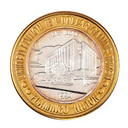 .999 Fine Silver Flamingo Las Vegas, Nevada $10 Limited Edition Gaming Token