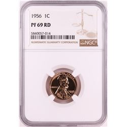 1956 Proof Lincoln Wheat Cent Coin NGC PF69RD
