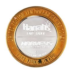 .999 Silver Harrah's Lake Tahoe, Nevada $10 Casino Limited Edition Gaming Token