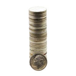 Roll of (50) Brilliant Uncirculated 1952-D Roosevelt Dime Coins