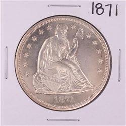 1871 $1 Seated Liberty Silver Dollar Coin