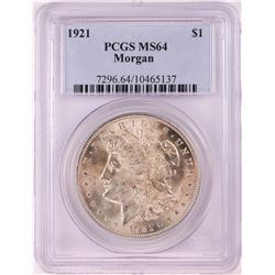 1921 $1 Morgan Silver Dollar Coin PCGS MS64