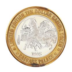 .999 Silver Caesars Palace Las Vegas, Nevada $10 Casino Limited Edition Gaming Token