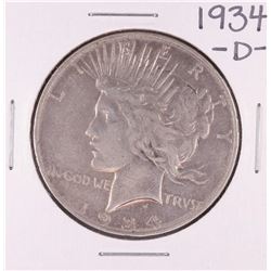 1934-D $1 Peace Silver Dollar Coin