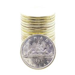 Roll of (20) Brilliant Uncirculated 1965 Canadian Silver Dollar Coins
