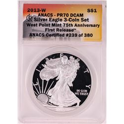 2013-W $1 Proof American Silver Eagle Coin ANACS PR70DCAM First Release