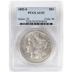 1892-S $1 Morgan Silver Dollar Coin PCGS AU53