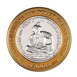 .999 Fine Silver Aladdin Resort & Casino Las Vegas $10 Limited Edition Gaming Token
