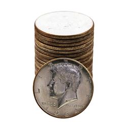 Roll of (20) Brilliant Uncirculated 1964 Kennedy Half Dollar Coins