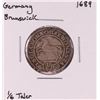 Image 1 : 1689 Germany Brunswick 1/6 Taler Coin