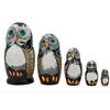 Image 1 : Owl Family Russian Wooden Matryoshka Animal Nesting Dolls