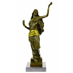 Orientalist Style Gilt Bronze Sculpture, Dancer