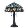 Image 2 : Victorian Tiffany-style Stained Glass Table Lamp