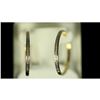 Image 3 : Diamond & Yellow Gold Plated Hoop Style Earrings