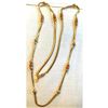 Image 1 : Designer GIVENCHY Gold Enamel & Crystal Bead Long Length Necklace