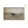 Image 2 : Vintage c1920â€™s half-tone print, #1004 Horses and Cart on a Beach