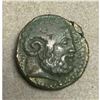 Image 1 : Rare Ancient Greek Bronze Coin, 3rd Century B.C. Zeus Sicily Katane