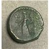 Image 2 : Rare Ancient Greek Bronze Coin, 3rd Century B.C. Zeus Sicily Katane