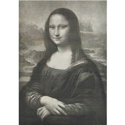 Vintage c.1920â€™s Half-tone Print, #278 Mona Lisa