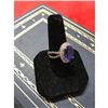 Image 4 : 5.38ct. Lab-created Blue Topaz & Crystal Silver Plated Cocktail Ring