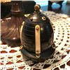 Image 1 : Rare 19thc Gutta Percha, Ivory & Brass Domed Parlor Trinket Display Case