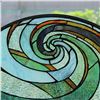 Image 3 : Modern Geometic Style Stained Glass Globe Hanging Panel