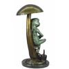 Image 3 : Signed Original Limited Edition Frog Under Mushroom Bronze Conservatory Sculpture