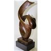 Image 3 : Geometric Abstraction Signed Modern Bronze Sculpture