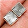 Image 1 : Muonionalusta Meteorite Sweden, Sterling Silver Post Earrings
