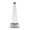 Image 2 : Industrial Style 5-Light Geometric Ceiling Pendant Chandelier