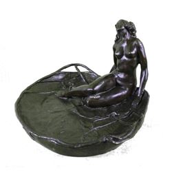 Art Deco Style Nude Bronze Tray