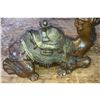 Image 2 : Large Antique Cold Painted Metal Camel Inkwell