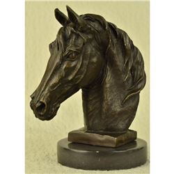 Bronze Horse Head Equestrian Sculpture