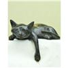 Image 2 : After Mene, Recumbent Cat Bronze Desk Sculpture