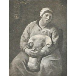 Vintage c1920â€™s half-tone print, #523 A Mother and Her Child