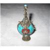 Image 1 : A SLIVER & TURQUOISE SNUFF BOTTLE QING DYNASTY.