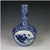 Image 1 : A BLUE & WHITE BOTTLE VASE KANGXI MARK 17TH/C.