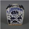 Image 1 : A BLUE & WHITE LOTUS VASE MING DYNASTY.