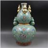 Image 2 : A FAMILLE VERTE DOUBLE GOURD VASE QIANLONG MARK 17TH/C.